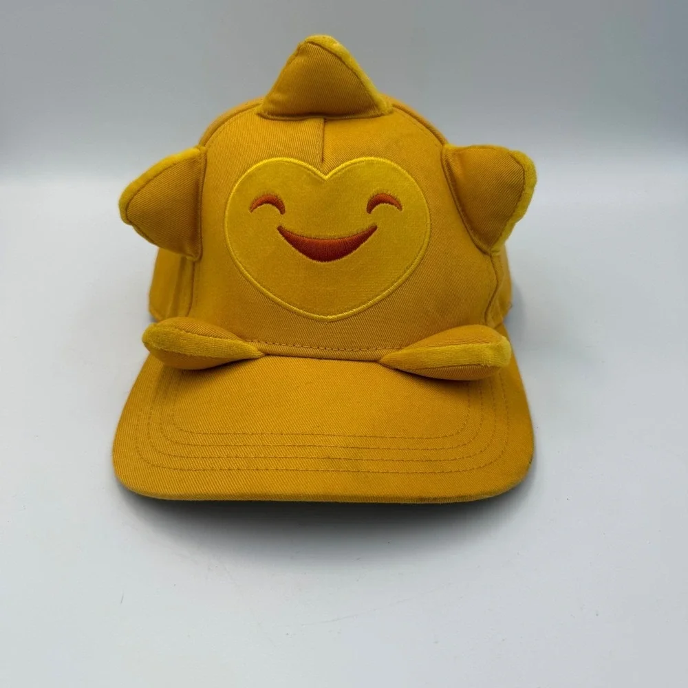 Disney Parks Yellow Wish Sun Heart Face Character Baseball Cap Hat Adjustable